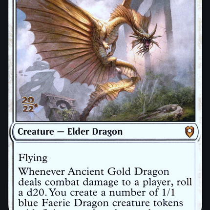 Ancient Gold Dragon [Battle for Baldur's Gate Promos] Prerelease Foil