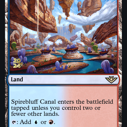 Spirebluff Canal [Outlaws of Thunder Junction Promos] Prerelease Foil