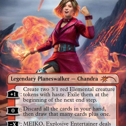 Chandra, Flamecaller (Borderless) [Secret Lair Drop]