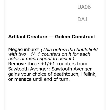 Sawtooth Avenger [Unknown Event]