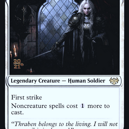 Thalia, Guardian of Thraben [Innistrad: Crimson Vow Promos] Prerelease Foil
