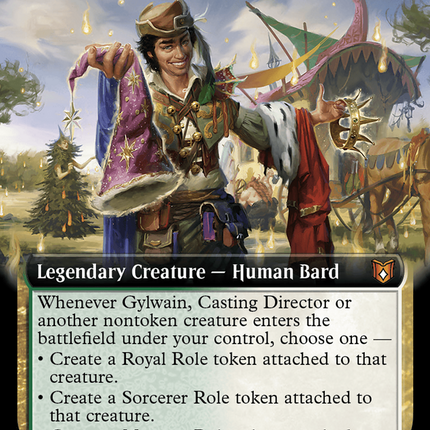 Gylwain, Casting Director (Extended Art) [Wilds of Eldraine Commander]