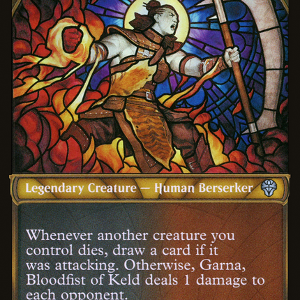 Garna, Bloodfist of Keld (Showcase) [Dominaria United] Textured Foil