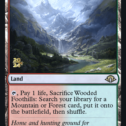 Wooded Foothills [Modern Horizons 3 Promos] Prerelease Foil