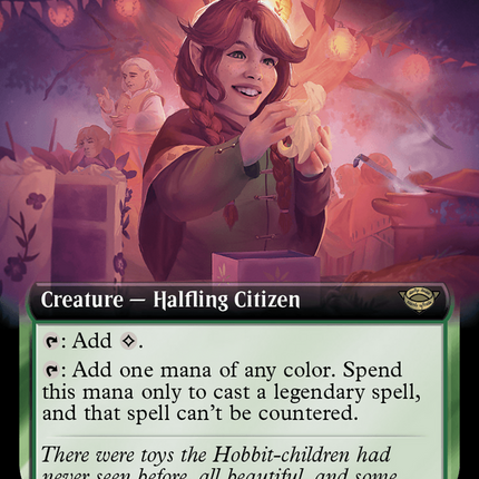Delighted Halfling (Extended Art) [The Lord of the Rings: Tales of Middle-earth] Surge Foil