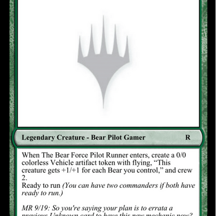 The Bear Force Pilot Runner [Unknown Event]
