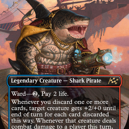 Captain Howler, Sea Scourge (Borderless) [Aetherdrift] Foil