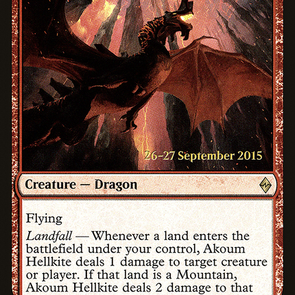Akoum Hellkite [Battle for Zendikar Promos] Prerelease Foil