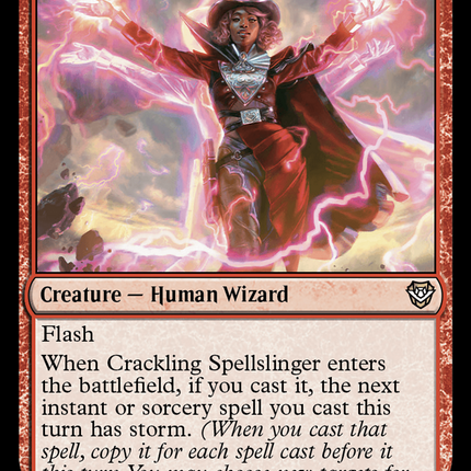 Crackling Spellslinger [Outlaws of Thunder Junction Commander]