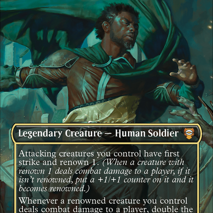 Aragorn, Hornburg Hero (Borderless) [Tales of Middle-earth Commander] Surge Foil