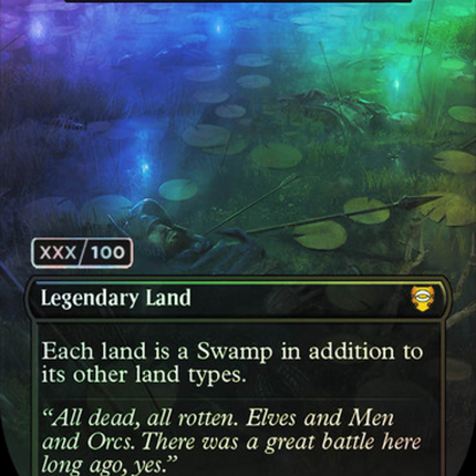 Urborg, Tomb of Yawgmoth (Borderless) [Tales of Middle-earth Commander] Serialized Foil