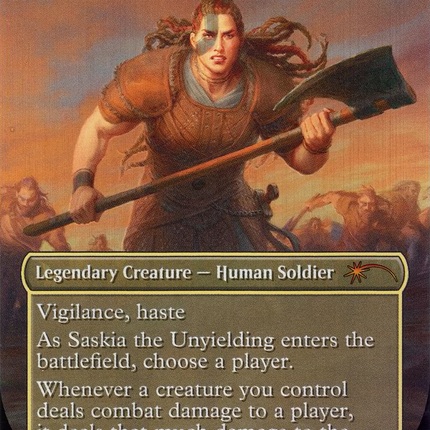 Saskia the Unyielding (Borderless) [Secret Lair Drop] Foil