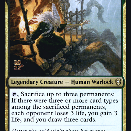 Baba Lysaga, Night Witch [Battle for Baldur's Gate Promos] Prerelease Foil