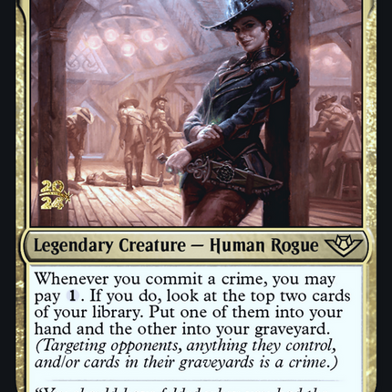 Marchesa, Dealer of Death [Outlaws of Thunder Junction Promos] Prerelease Foil