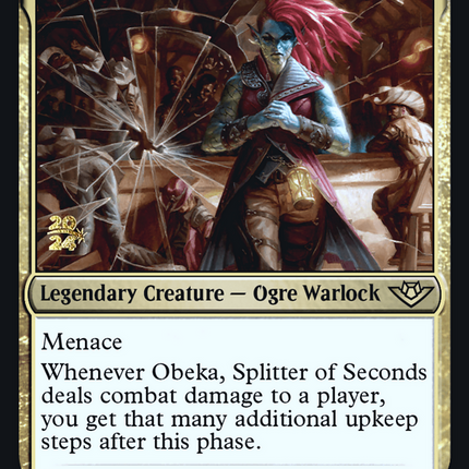 Obeka, Splitter of Seconds [Outlaws of Thunder Junction Promos] Prerelease Foil