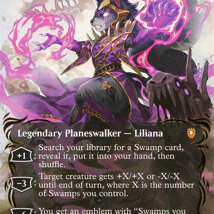 Liliana of the Dark Realms (Borderless) [Bloomburrow Commander] Raised Foil
