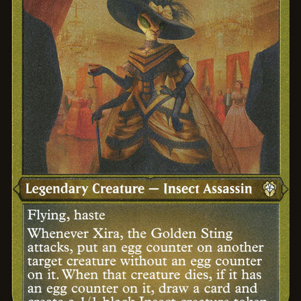 Xira, the Golden Sting [Dominaria United Commander] Etched Foil