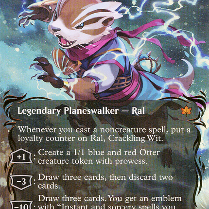 Ral, Crackling Wit (Showcase) (Borderless) [Bloomburrow] Raised Foil