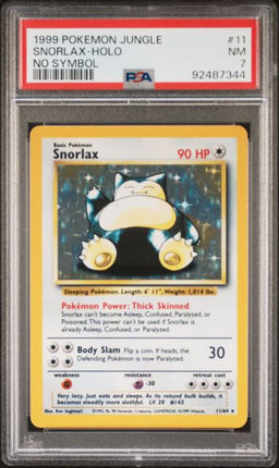 1999 Pokemon Jungle Snorlax-Holo #11 NO SYMBOL PSA NM 7