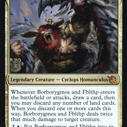 Borborygmos and Fblthp [March of the Machine Promos] Prerelease Foil