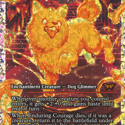 Enduring Courage (Showcase) [Duskmourn: House of Horror] Fractured Foil