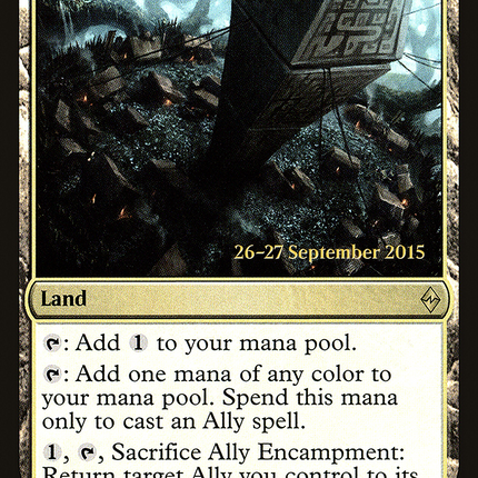 Ally Encampment [Battle for Zendikar Promos] Prerelease Foil