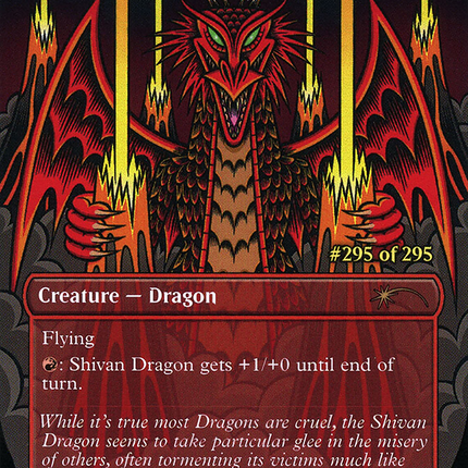 Shivan Dragon (Borderless) [Secret Lair Drop] Serialized