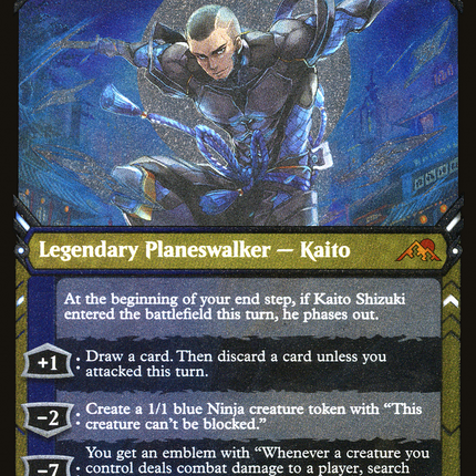 Kaito Shizuki (Showcase) [Kamigawa: Neon Dynasty] Etched Foil