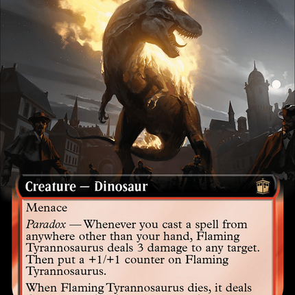 Flaming Tyrannosaurus (Extended Art) [Doctor Who]