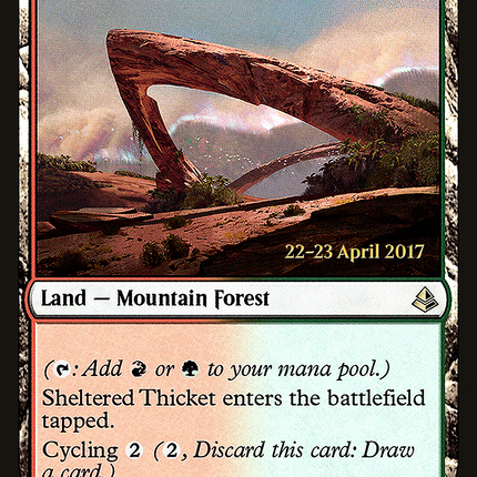 Sheltered Thicket [Amonkhet Promos] Prerelease Foil