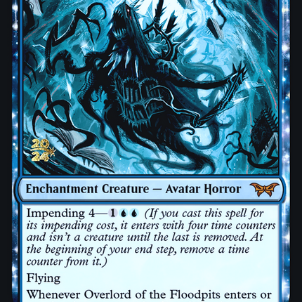 Overlord of the Floodpits [Duskmourn: House of Horror Promos] Prerelease Foil