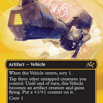 Voyager Glidecar (Borderless) (First-Place Foil) [Aetherdrift]