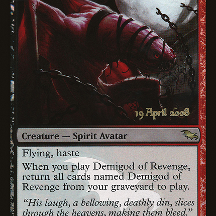 Demigod of Revenge [Shadowmoor Promos] Prerelease Foil