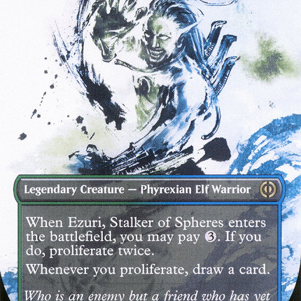 Ezuri, Stalker of Spheres (Showcase) (Borderless) [Phyrexia: All Will Be One]
