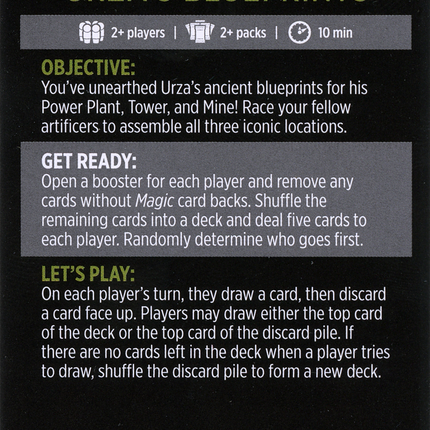 Urza's Blueprints (minigame) // Urza's Blueprints (cont'd) [The Brothers' War Minigames]