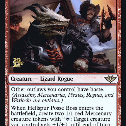 Hellspur Posse Boss [Outlaws of Thunder Junction Promos] Prerelease Foil