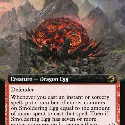 Smoldering Egg // Ashmouth Dragon (Extended Art) [Innistrad: Midnight Hunt]