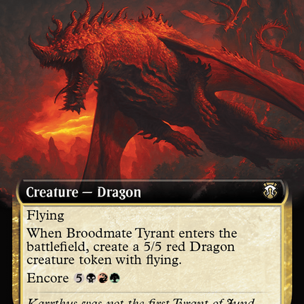 Broodmate Tyrant (Extended Art) [Modern Horizons 3 Commander] Foil
