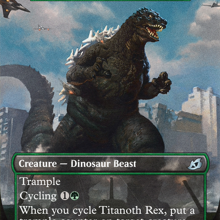 Titanoth Rex - Godzilla, Primeval Champion  (Borderless) [Ikoria: Lair of Behemoths]