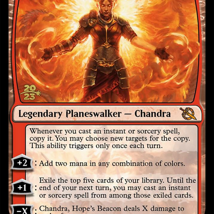 Chandra, Hope's Beacon [March of the Machine Promos] Prerelease Foil