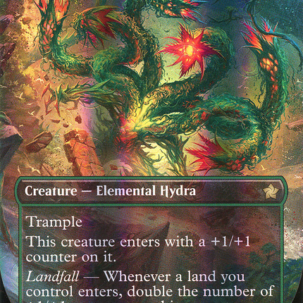 Mossborn Hydra (Borderless) [Foundations] Mana Foil