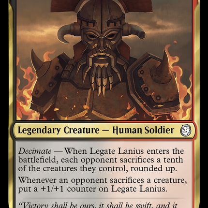 Legate Lanius, Caesar's Ace [Fallout] Surge Foil