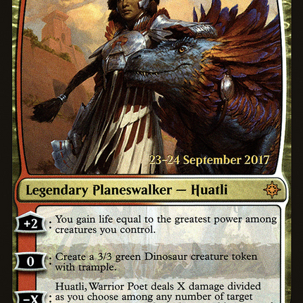 Huatli, Warrior Poet [Ixalan Promos] Prerelease Foil