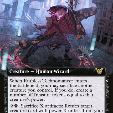 Ruthless Technomancer (Extended Art) [Neon Dynasty Commander]