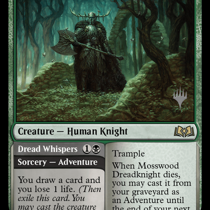 Mosswood Dreadknight // Dread Whispers [Wilds of Eldraine Promos]