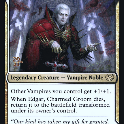 Edgar, Charmed Groom // Edgar Markov's Coffin [Innistrad: Crimson Vow Promos] Prerelease Foil