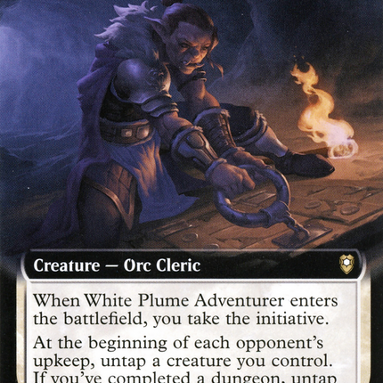 White Plume Adventurer (Extended Art) [Commander Legends: Battle for Baldur's Gate]