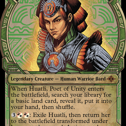 Huatli, Poet of Unity // Roar of the Fifth People (Showcase) [The Lost Caverns of Ixalan]