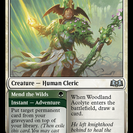 Woodland Acolyte // Mend the Wilds [Wilds of Eldraine]