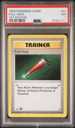 1999 Pokemon Game Full Heal #82 1st Edition PSA NM 7